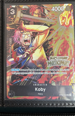 One Piece TCG - Koby OP02-098 R - 2023 OFFLINE PARTICIPANT Promo - NM/Mint! - Image 1