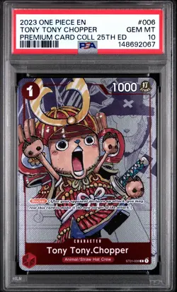 2023 ONE PIECE PREMIUM CARD COLLECTION 25TH EDITION TONY TONY CHOPPER PSA 10 - Image 1