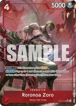 Roronoa Zoro (Parallel) Starter Deck EX: Gear 5 ST21-015 One Piece CCG NM Foil - Image 1
