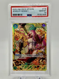 PSA 10 GEM MINT One Piece Legacy of the Master Jewelry Bonney OP12-118 SEC - Image 1