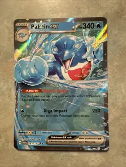 Palafin EX 061/167 Twilight Masquerade Double Rare Pokemon TCG Card - Image 1
