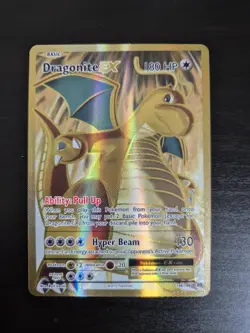 Dragonite EX Gold Card 106/108 Evolutions Full Art Pokemon TCG NM Condition - Image 1