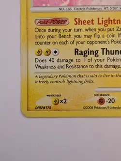 Zapdos 14/100 Holo Rare | Majestic Dawn | Pokemon Card Vintage TCG 2008 MP - Image 4