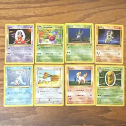 Pokemon WotC Base Set 8-Card Lot, shadowless & some 1st eds. Mixed conditions - Image 1