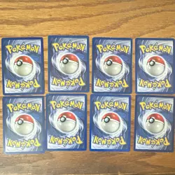 Pokemon WotC Base Set 8-Card Lot, shadowless & some 1st eds. Mixed conditions - Image 4
