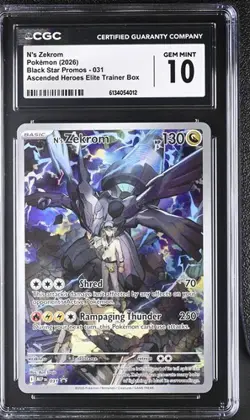 N's Zekrom 031 Me: Mega Evolution Promo Holo - GEM MINT 10! - VERY RARE CARD!! - Image 1