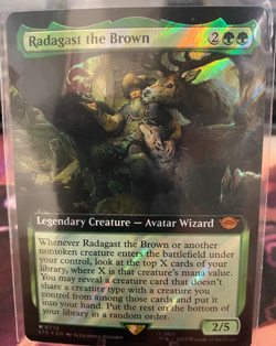 MTG, RADAGAST THE BROWN (EXTENDED ART SURGE FOIL) (LTR) NM OR BETTER CONDITION - Image 1
