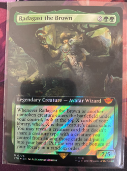 MTG, RADAGAST THE BROWN (EXTENDED ART SURGE FOIL) (LTR) NM OR BETTER CONDITION - Image 2