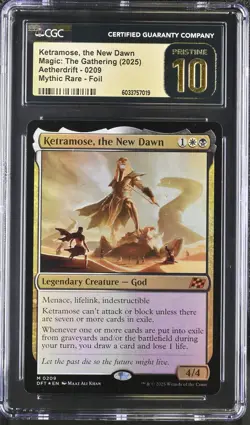 KETRAMOSE, THE NEW DAWN Aetherdrift Foil CGC 10 Pristine MTG [Nostalgium] - Image 1