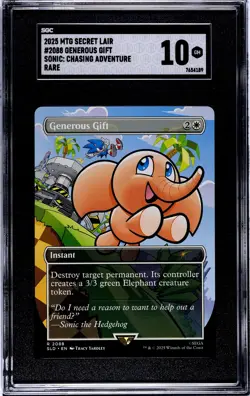 GENEROUS GIFT | MTG Secret Lair: SONIC: CHASING ADVENTURE | Rare | SGC 10 GEM MT - Image 1