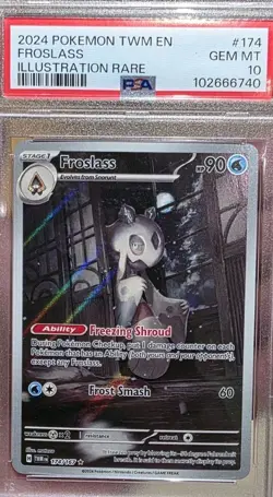 2024 POKEMON TWM EN-TWILIGHT MASQUERADE #174 FROSLASS ILLUSTRATION RARE - PSA 10 - Image 1