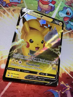 Pokemon TCG Pikachu V #043/185 Ultra Rare Vivid Voltage - Image 3