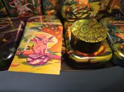 14 Prismatic Evolutions Empty Mini Tin EMPTY (Plus Coins & Cards) - Image 3
