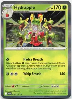 Hydrapple Rare Destined Rivals Holo 018/182 NM/M Pokemon - Image 1