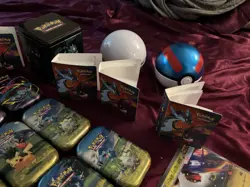 EMPTY Pokemon TCG Tin Lot w/ Mini Tins, Boxes & Coins - Image 4