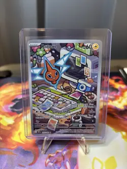 Pokemon TCG Rotom 197/182 Destined Rivals Full Art Holo Card with Illustration - Image 1