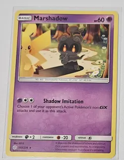 Pokemon TCG Marshadow 103/236 Sun and Moon: Cosmic Eclipse Non Holo Rare NM - Image 1