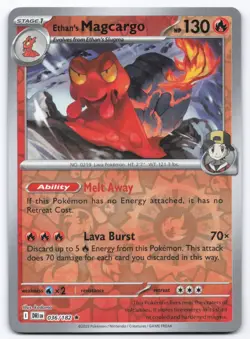 Pokemon TCG Ethan's Magcargo 036/182 Reverse Holo Destined Rivals NM - Image 1