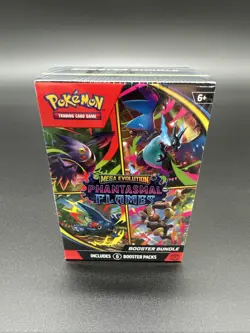 Pokemon TCG Mega Evolution Phantasmal Flames Booster Bundle (6 Packs) Sealed - Image 1