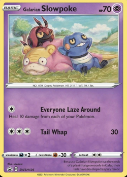 Pokemon TCG Galarian Slowpoke SWSH126 Holo Promo Sword & Shield English - Image 1