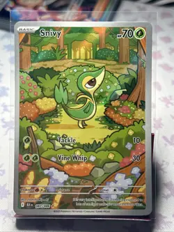 Pokemon Snivy 087/086 Illustration Rare SV Black Bolt English TCG NM - Image 1