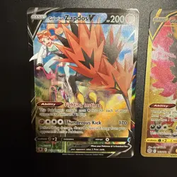 Pokemon GALAR LEGENDARY BIRDS BUNDLE Galarian Moltres V Gold Articuno Zapdos NM - Image 2