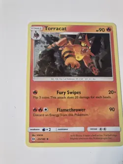 Torracat 25/149 Cosmos Galaxy Holo Sun & Moon Base Blister Promo Pokemon LP - Image 1