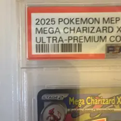 Pokemon Mega Charizard X ex 023 Mega Evolution Black Star Promo PSA 9 - Image 4