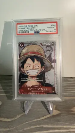 One Piece TCG Monkey D. Luffy P-001 P 25th Anniversary Edition PSA10 Japanese - Image 1