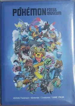 Pokemon Center Exclusive Fossil Museum TCG Card Sleeves 65 Sleeves New Sealed - Image 1