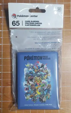 Pokemon Center Exclusive Fossil Museum TCG Card Sleeves 65 Sleeves New Sealed - Image 2