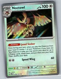 Noctowl Master Ball 078/131 SV: Prismatic Evolutions - Pokemon Card - NM - Image 1