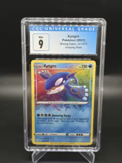 Kyogre 2021 Shining Fates 021/072 Amazing Rare Graded Pokemon Card CGC 9 - Image 1