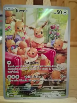 Pokemon Eevee TCG Twilight Masquerade Illustration Card 188/167 - Image 1