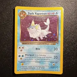 Dark Vaporeon 9/110 Legendary Collection Holo Rare Pokemon Card WOTC Played - Image 4