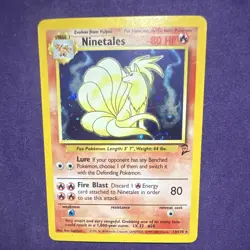 1999 Base Set Ninetales Holo Pokemon card (#12/102) in protective hard case. - Image 1