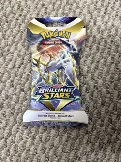 Pokemon Trading Card Game Sword & Shield Brilliant Stars Booster Pack NEW SEALED - Image 1