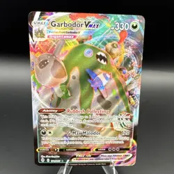 Pokemon Garbodor VMAX Ultra Rare Holo Full Art 102/203 330HP EN Card - Image 1