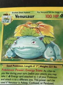 Venusaur 1999 Holo Black Star Card 15/102 Pokemon Card Base Set - Image 2