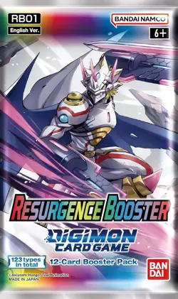 1x Digimon English Trading Card Game - Resurgence RB01 - BOOSTER PACK (12 Cards) - Image 1