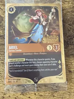 🇨🇦Lorcana Pre-release Exclusive Wilds Unknown Stamped Promo Ariel Curious - Image 1