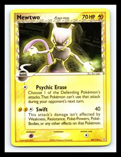 💥 MEWTWO 2006 Pokemon EX Holon Phantoms Delta Species Non Holo # 24/110 - Image 1