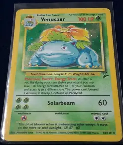 pokemon venusaur base set holo rare 015/102 100hp stage 2 english 2000 - Image 1