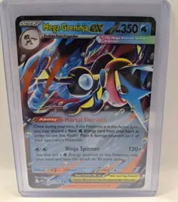 1x Mega Greninja ex Holo # 022/086 Pokemon ME04: Chaos Rising Double Rare NM - Image 1