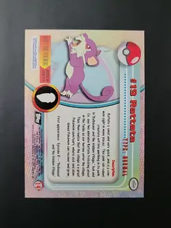 NM! Rattata #19 HOLO FOIL FLAMES Topps Pokemon Black Label - Image 2