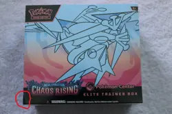 Chaos Rising POKEMON CENTER Elite Trainer Box ETB New W/ *TEAR IN SEAL* SEE PICS - Image 1