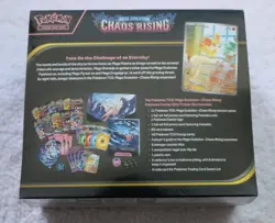 Chaos Rising POKEMON CENTER Elite Trainer Box ETB New W/ *TEAR IN SEAL* SEE PICS - Image 2