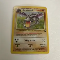 Pokemon Aerodactyl Fossil 1/62 Holo Rare 60 HP English Stage 1 Unlimited - Image 1