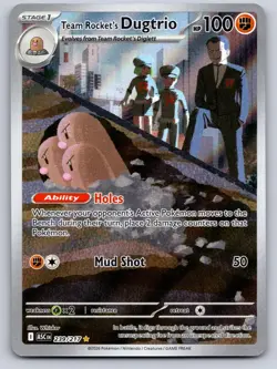 Team Rocket's Dugtrio 239/217 Illustration Rare Ascended Heroes Pokemon NM - Image 1