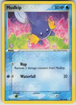 Pokemon TCG Mudkip Common Crystal Guardians 58/100 - Image 1